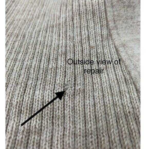 TRIBAL‎ Sweater Vest Womens Medium Beige Wool Knit Removable Faux Fur Collar - Picture 7 of 10